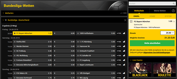 bwin Wettquoten