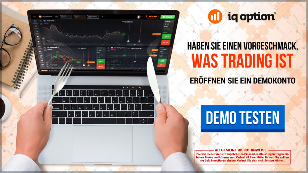 Der Broker IQ Option hält auch ein Demokonto bereit