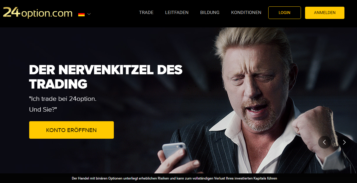 Boris Becker – Werbung für 24option