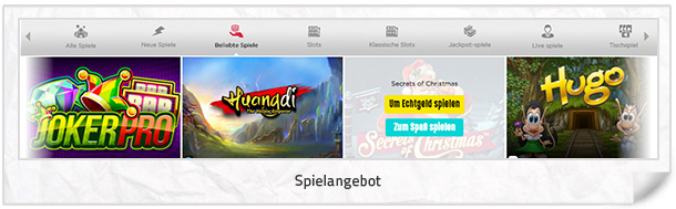 Spinit Casino Spielangebot