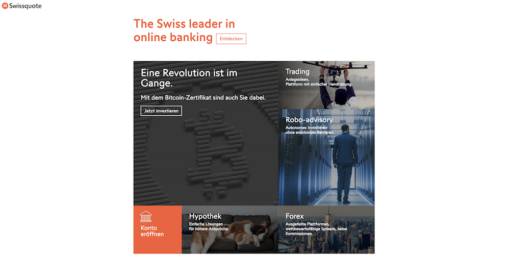 Swissquote Webseite
