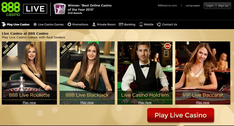 Screenshot Live-Spiele 888 Casino
