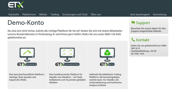ETX Capital Erfahrungen Demokonto