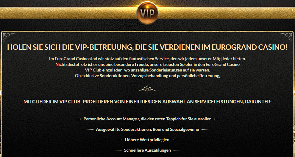 EuroGrand VIP Mitglied Service