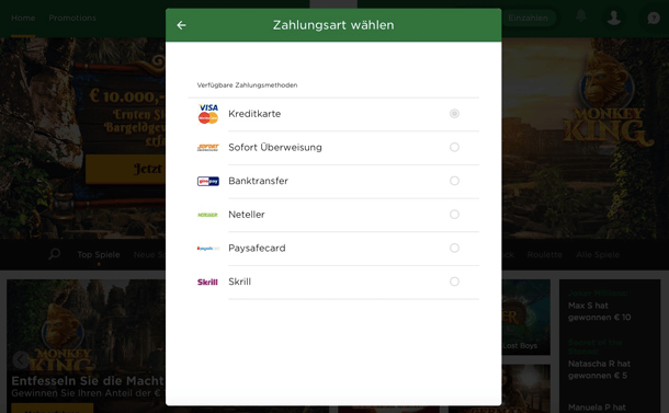 Mr Green Zahlungsmethoden